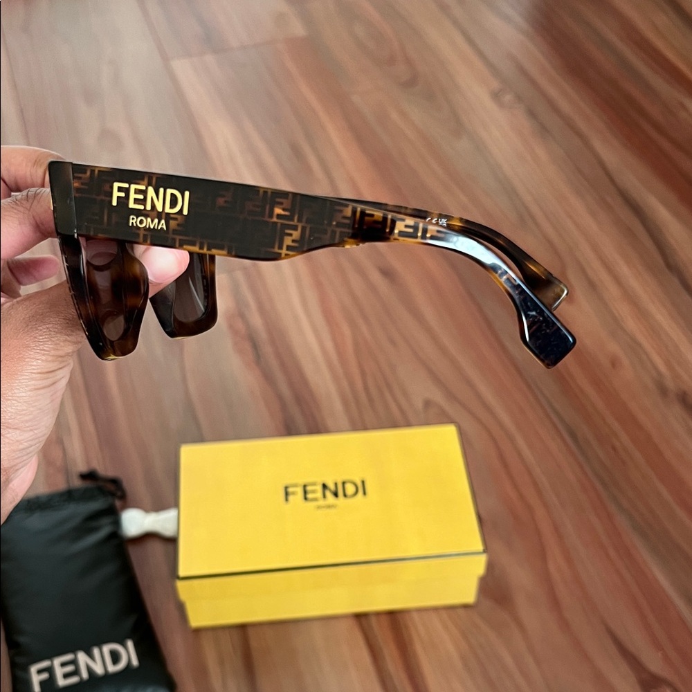 Fendi Brown Patterned Sunglasses - image 4